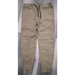 Levis Denizen Jogger Mens Tan Khaki Beige Drawstring Elastic Waist Pants XL
